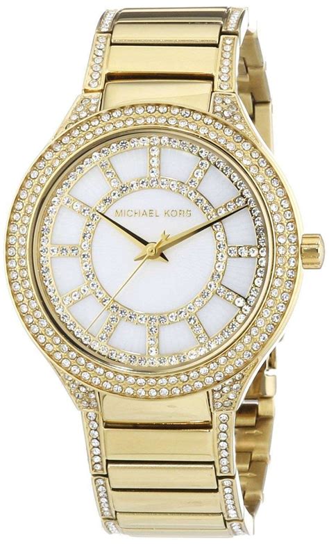 michael kors black crystal face watch